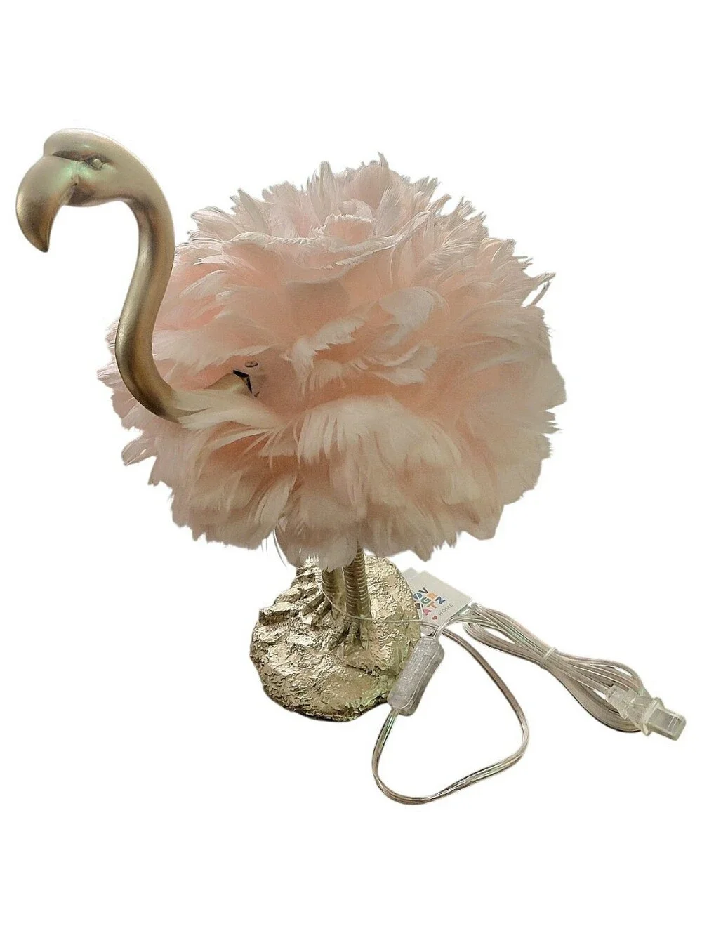 Novogratz Pink Feather Flamingo Accent Table Lamp Bird Decor